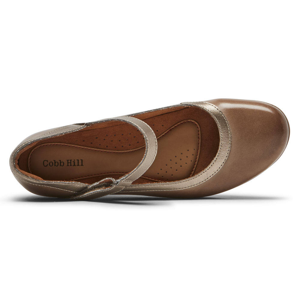 Rockport Womens Cobb Hill Laurel Mary Jane - Flats Brown - ZNG842390